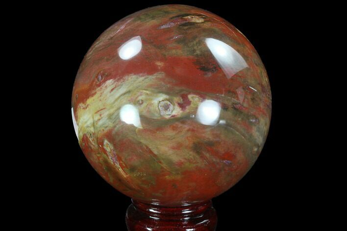 Colorful Petrified Wood Sphere - Madagascar #92993